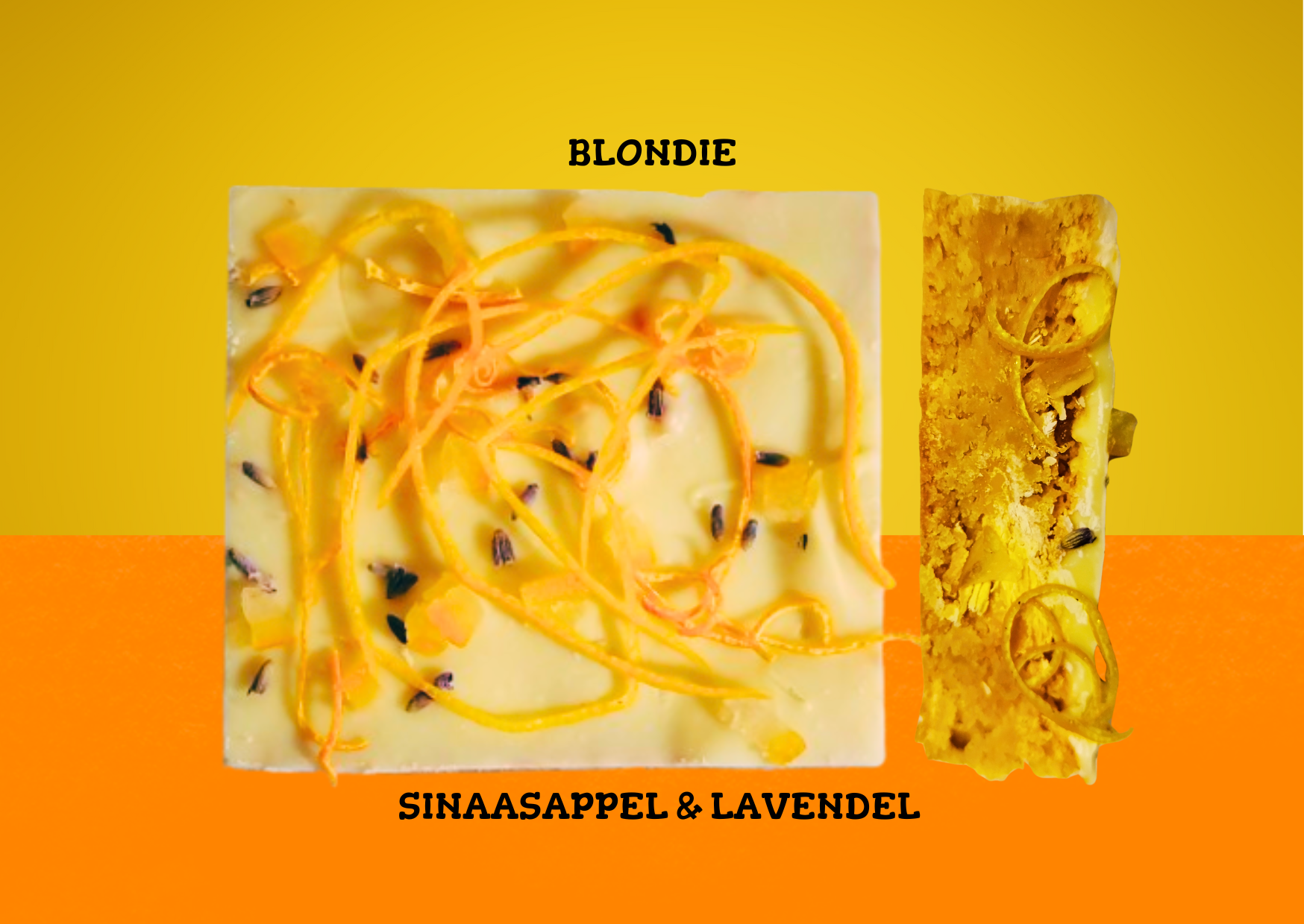 Blondie met sinaasappel en lavendel