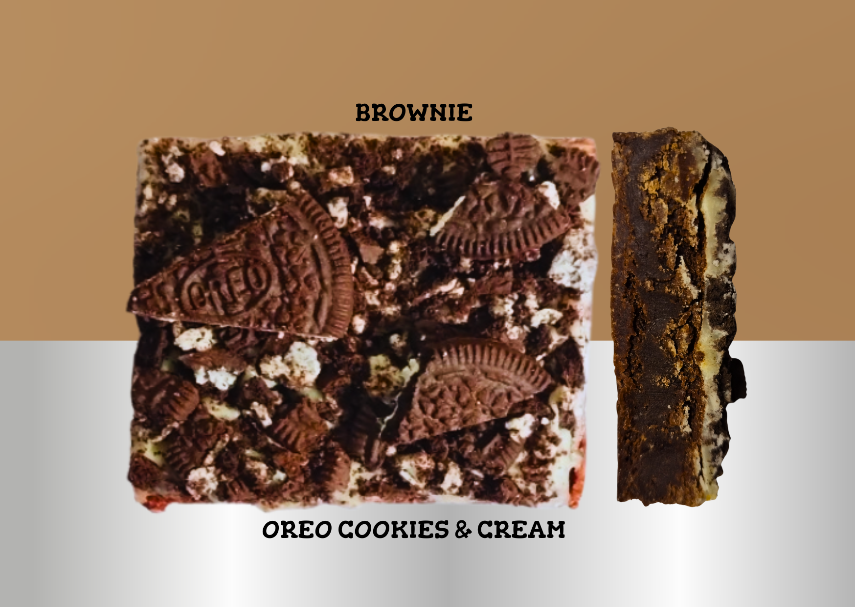Brownie met Oreo koekjes